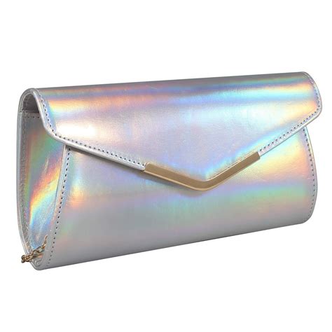 iridescent clutch purse evening bag.